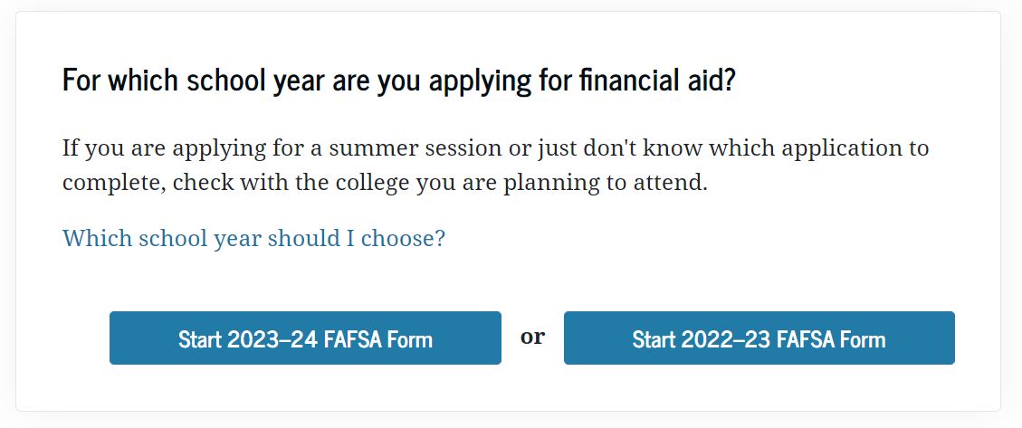 fafsa years