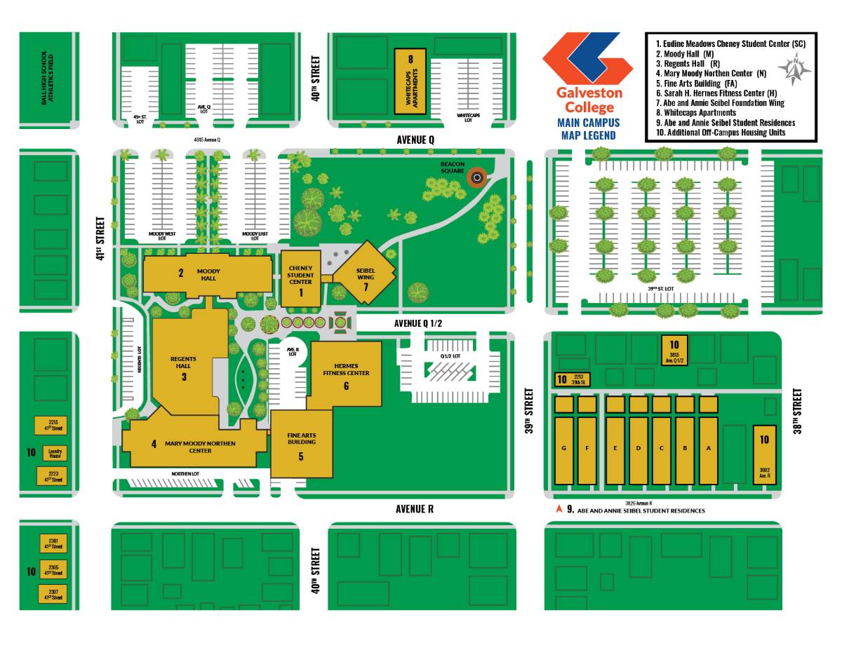 Main Campus Map with student housing