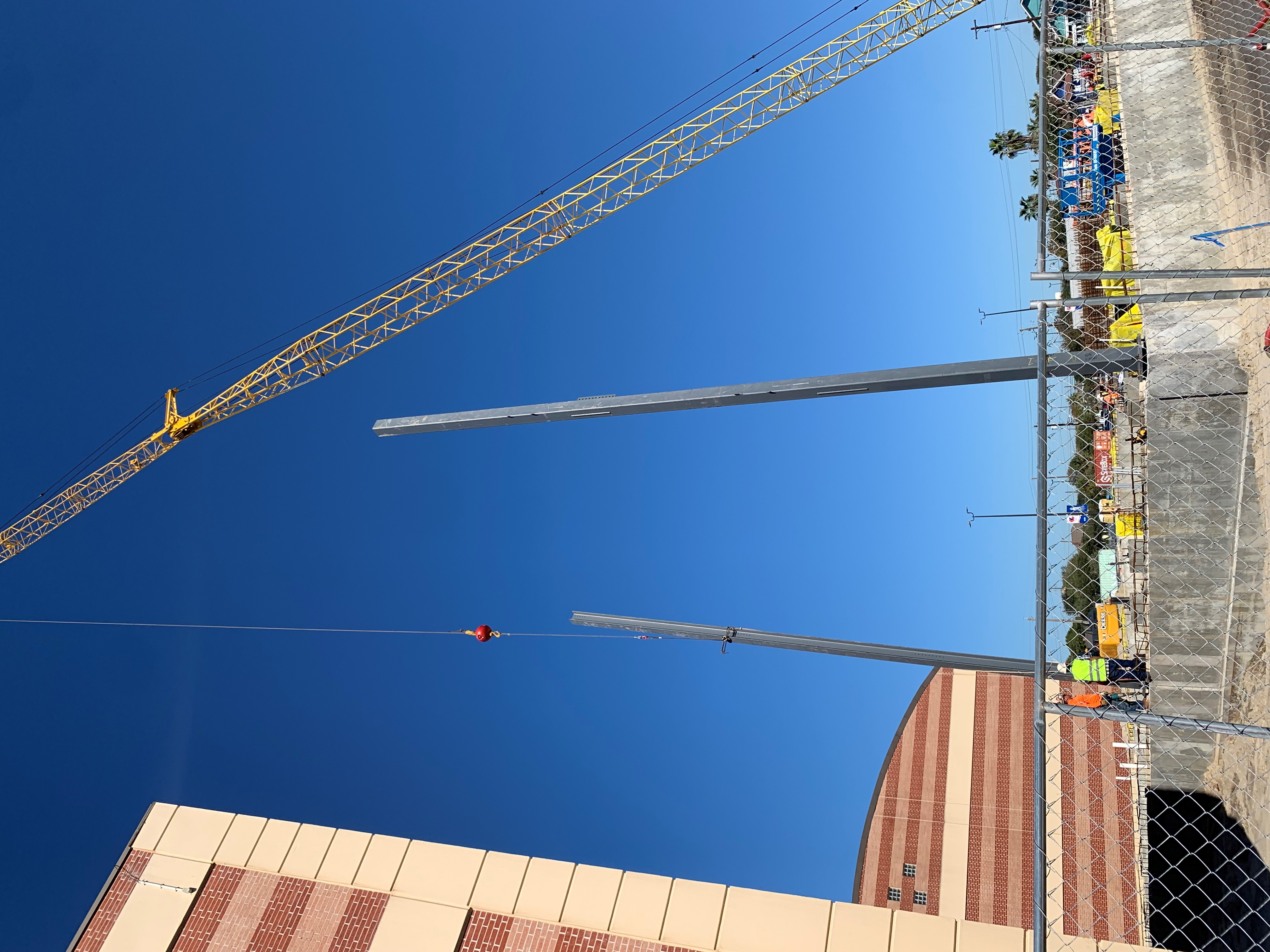 The first steel girders for Galveston College’s new Health Sciences Education Center were erected on Nov. 28, 2022.