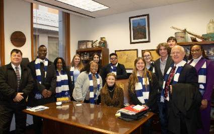 Galveston College students and administrators met with Texas Sen. Mayes Middleton and Texas Rep. Terri Leo-Wilson during Community College Day at the Capitol on Jan. 26, 2023.