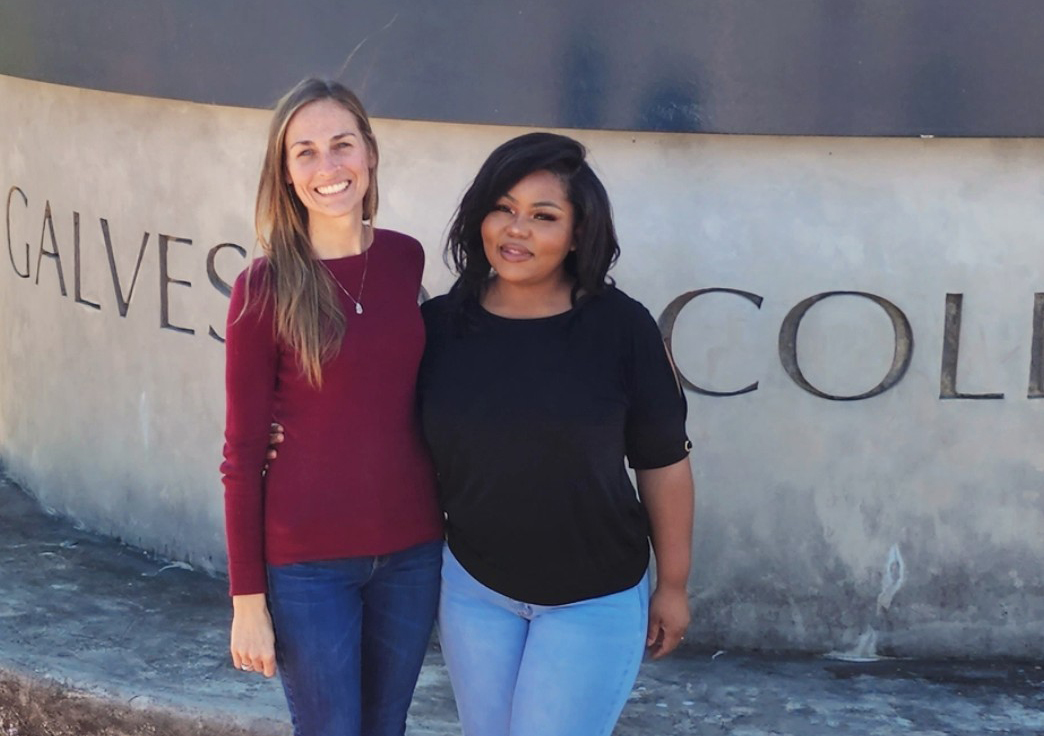 Galveston College Phi Theta Kappa Honor Society Treasurer Kendra Henry, left, and member Jacqueline Mitchell were nominated to the prestigious 2023 All-Texas Academic Team.